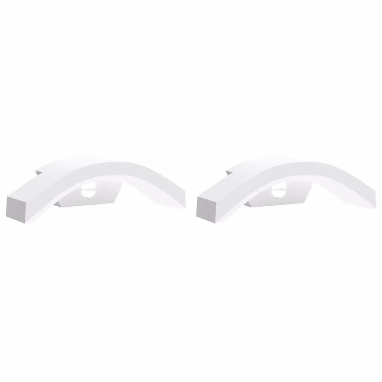 Applique con LED e Sensore 2 pz Bianche in Alluminio Pressofuso