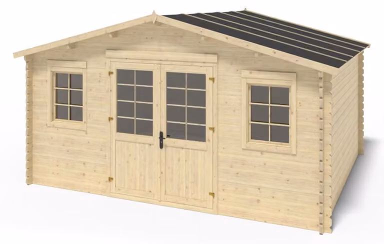 Casetta da giardino in legno - 20m2 - 5x4m - 40mm - colore: naturale