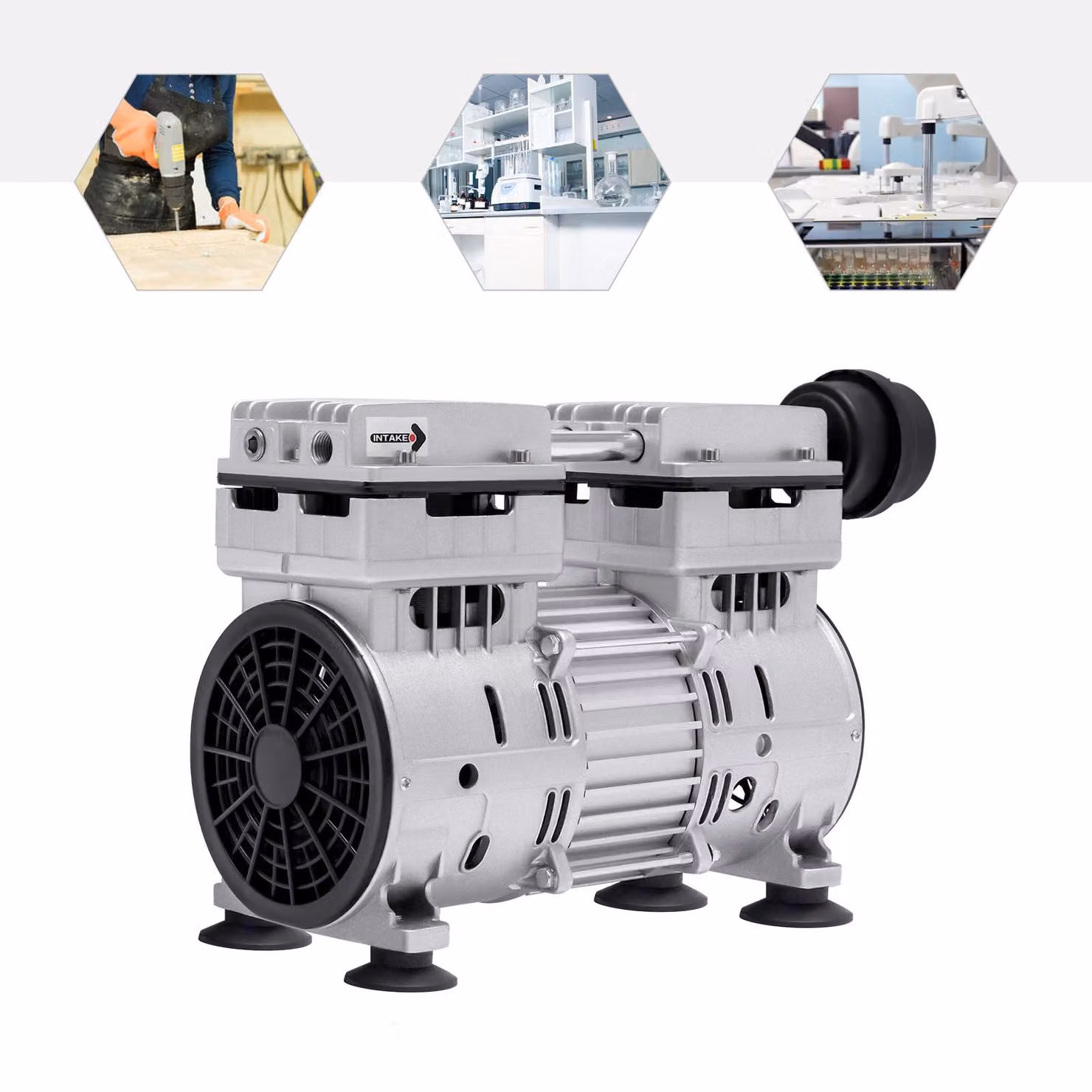 Pompa a vuoto senza olio - Potenza: 750 W - Materiale: lega di alluminio - Applicazione: apparecchiature meccaniche