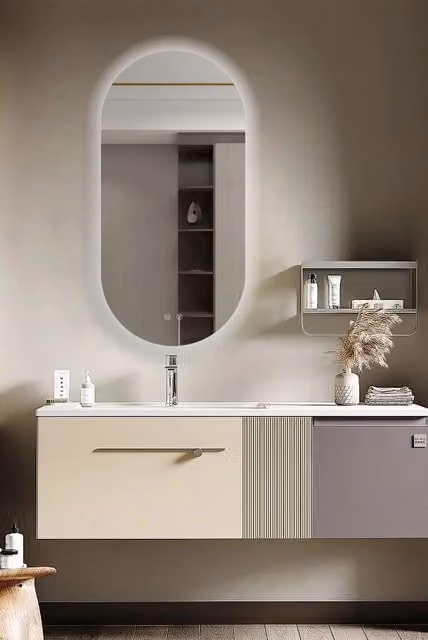 Specchio LED Selene DUCHA bianco moderno con vetro e comando touch dimmabile, L: 60 cm, H: 85 cm – 1