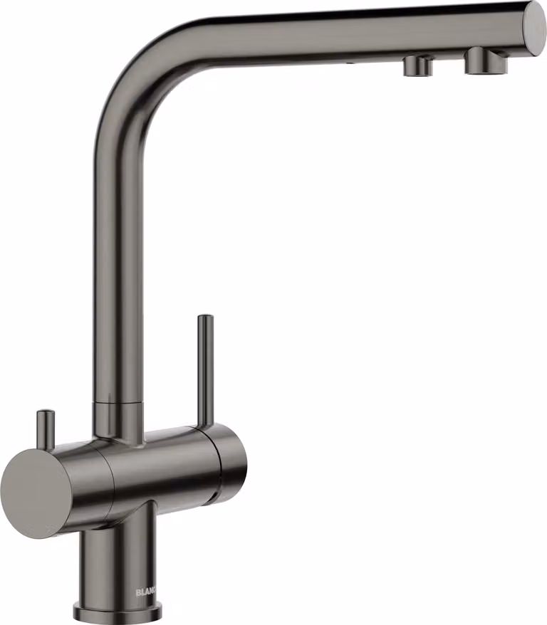 Raccordo filtro 3-in-1, acciaio satinato scuro, 30 cm, girevole a 360°