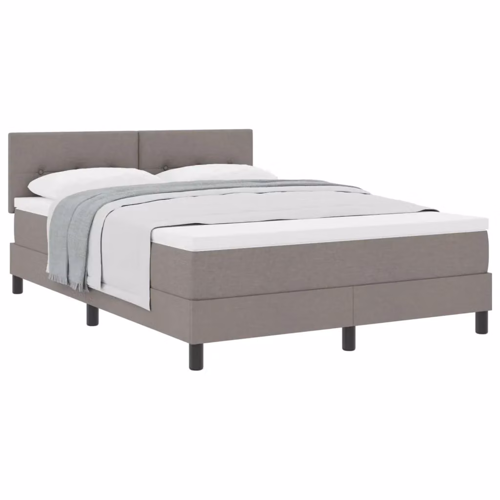 Letto Ibrido con Testiera in Tessuto vidaXL Beige o Grigio L/P: 160 x 200 cm – 2