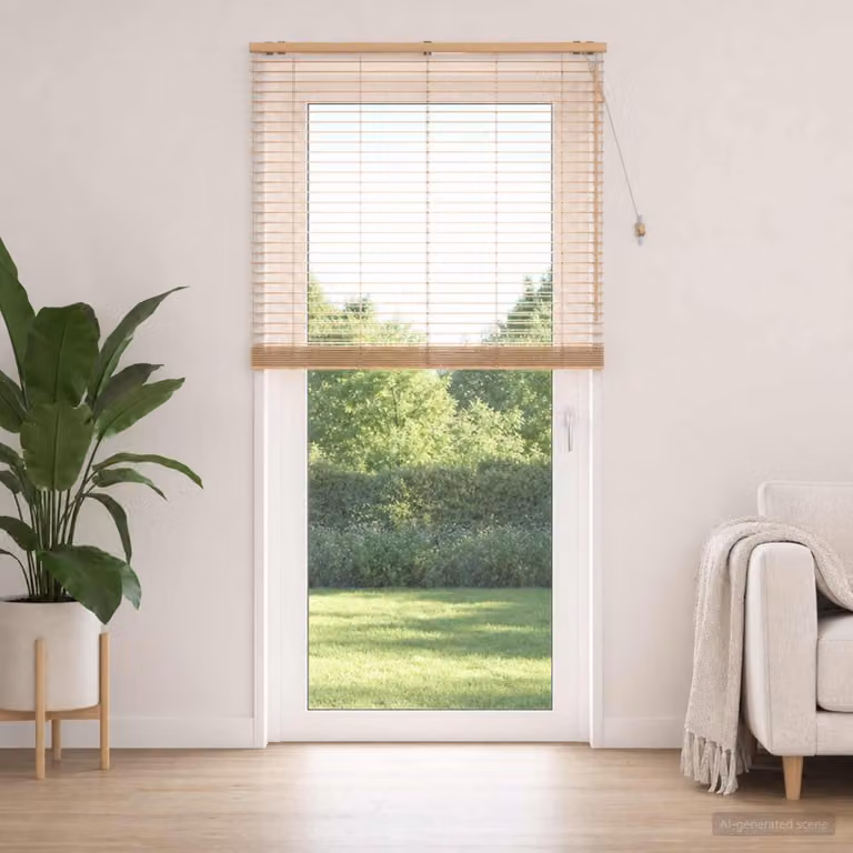 Persiane veneziane per finestre, finitura effetto legno, dimensioni 130 x 250 cm, larghezza lamelle 35 mm