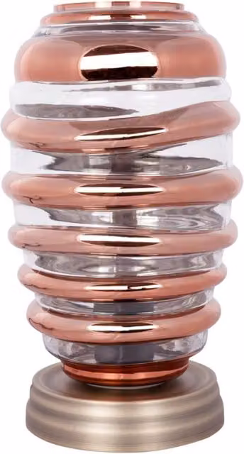 Lampada da tavolo Aladin II KENDRA HOME in vetro trasparente e rame – 1