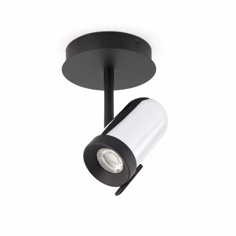 Lampada da soffitto ORLEANS a 1 luce cromata, nera