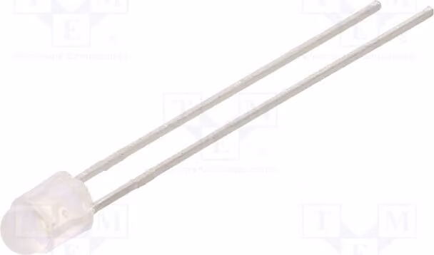 5 LED verdi, 680÷3200 mcd, 3 mm, 40°, modello LTL17KCGM4J, diodi LED a montaggio traversa (THT), 3 mm