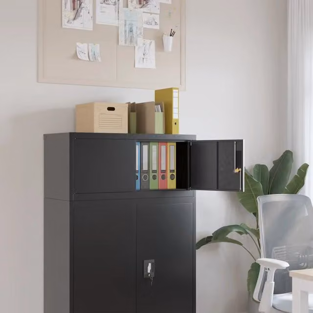 Armadio Classificatore Nero 90x40x40 cm in Acciaio 339718