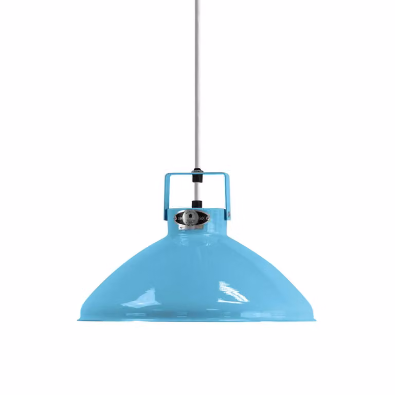 Jieldé Lampada a sospensione Beaumont B240, dimmerabile, Blu, Soggiorno / Sala da pranzo, Alluminio, Industriale, Lampada a sospensione