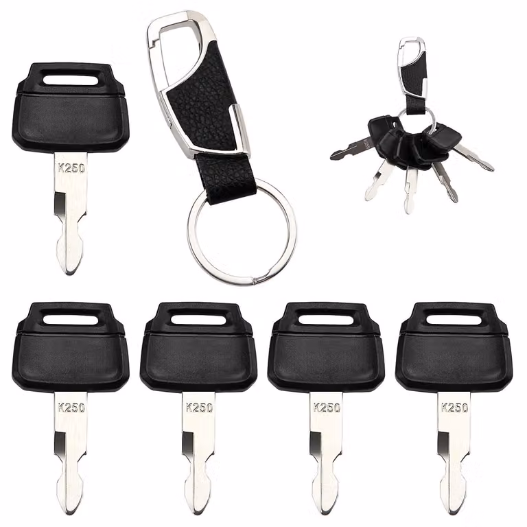 5 chiavi di avviamento K250, chiavi universali per minicaricatrici
