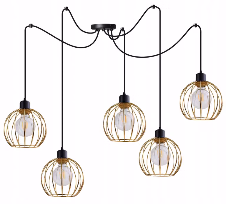 Lampada da soffitto Lampadario Golden Spider Loft