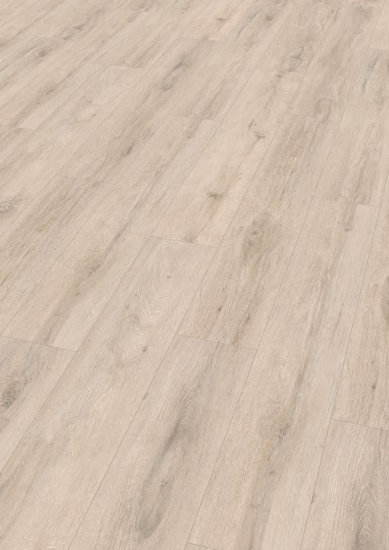 Pavimento laminato EGGER NatureSense* modello EL1062, finitura "Rovere effetto gesso", dimensioni 1292x193x7 mm