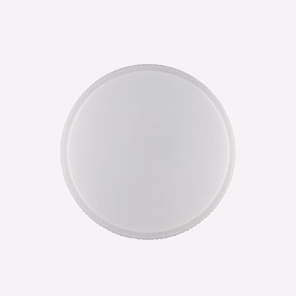 Placca LED bianca rotonda con controllo della temperatura di colore (CCT). Include connessione Wi-Fi e telecomando, con diametro di 50 cm.