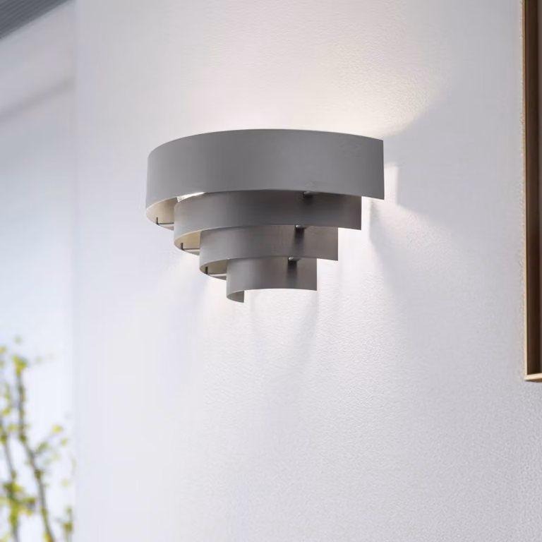Applique da parete Levin Luminex, dimmerabile, Alluminio / Grigio / Zincato, Soggiorno / Sala da pranzo, Metallo, Moderno, Applique