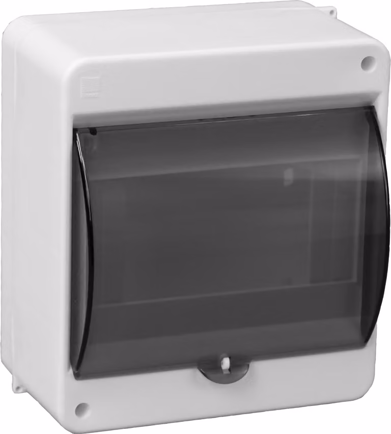 Quadro di distribuzione piccolo montato in superficie 6 moduli Trasparente, scatola portafusibili Scatola di distribuzione