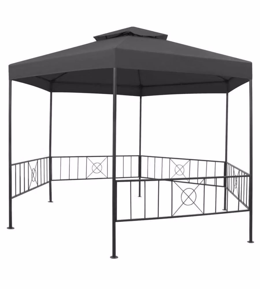 Gazebo da Giardino 323x275x265 cm Antracite