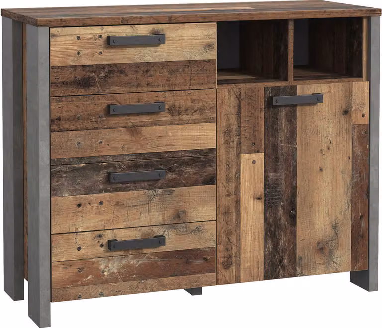 Comò >Celon< in Old Wood Vintage - 106,7x86,3x41,6 cm (LxAxP)