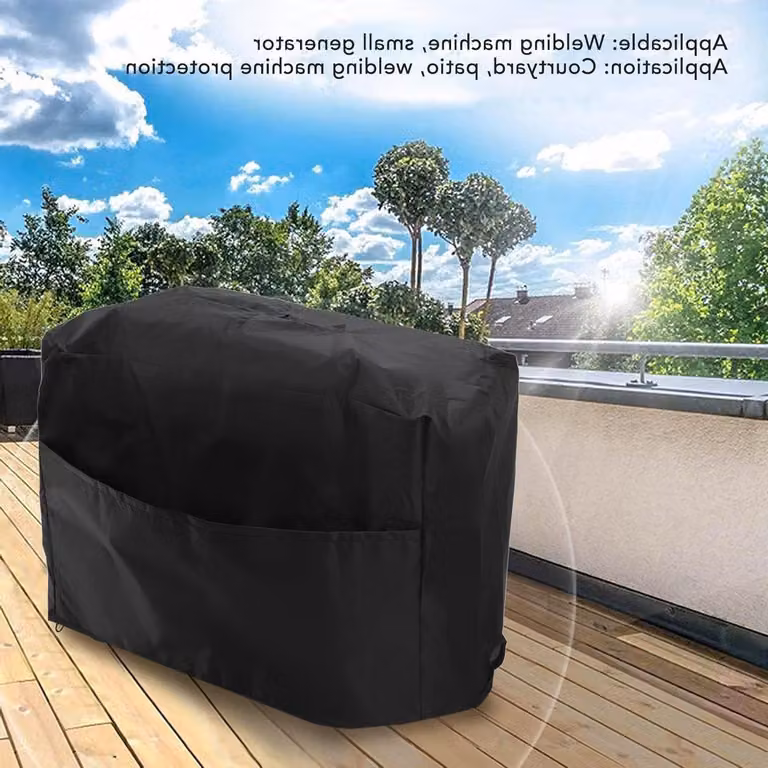 Protezione duratura per saldatrici, copertura impermeabile per generatori realizzata in poliestere da 190T, protezione antipolvere e design resistente agli agenti atmosferici (piccola, colore nero)