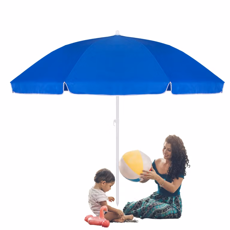 Ombrellone Ombrellone da giardino Ombrellone da spiaggia Ombrellone 240 cm / UV30 - Blu