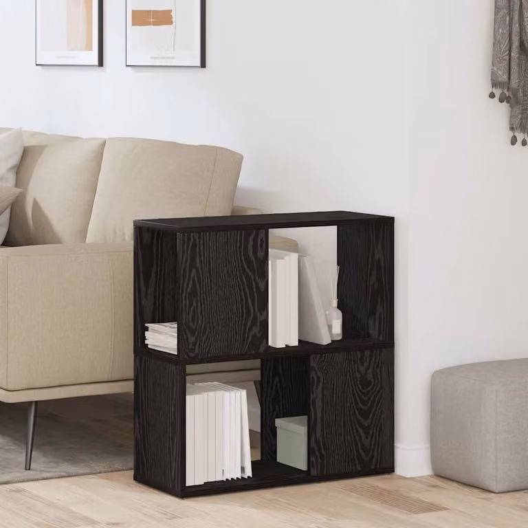 Set mobile TV moderno vidaXL in legno ingegnerizzato nero L: 60 cm, P: 24 cm, H: 63 cm
