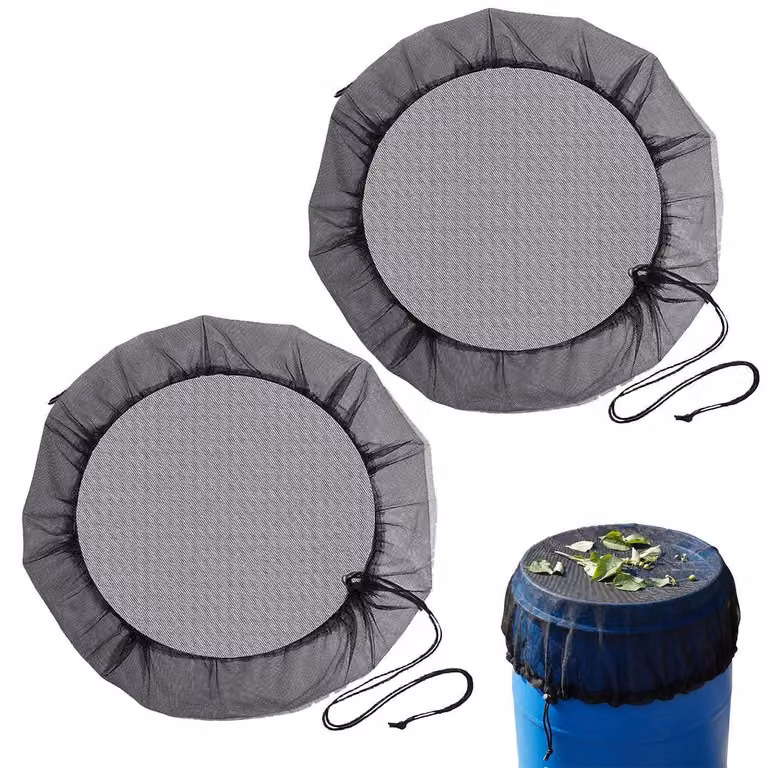 Copertura a rete per bidoni della spazzatura, protezione anti-zanzare, 95 cm, set da 2