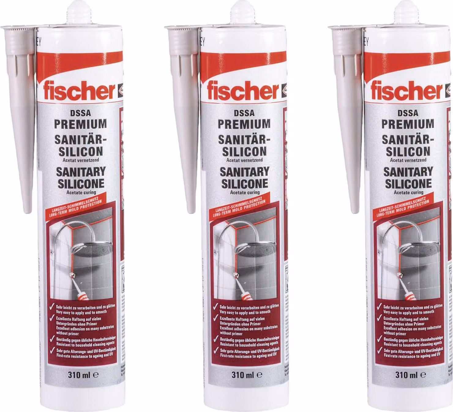 Silicone sanitario Fischer DSSA 310 grigio sanitario (3)