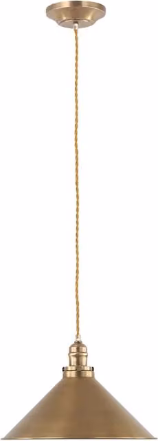 Sospensione Industrial Nordica Provence Acciaio Ottone Antico 1 Luce E27