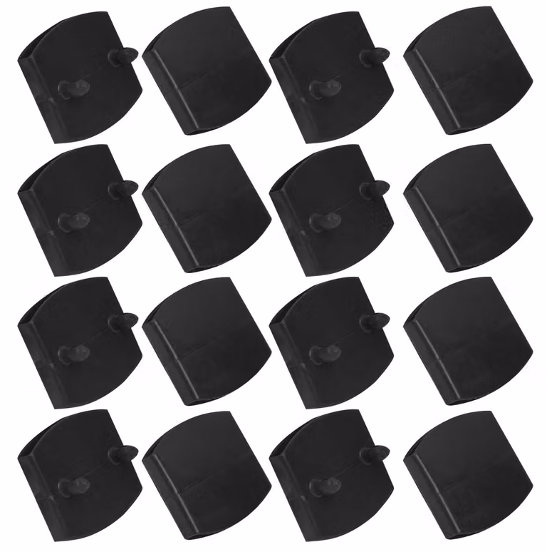Set di copri-bocchette per tende veneziane, 22 pezzi, plastica, colore nero, dimensioni 5,5 x 0,9 cm