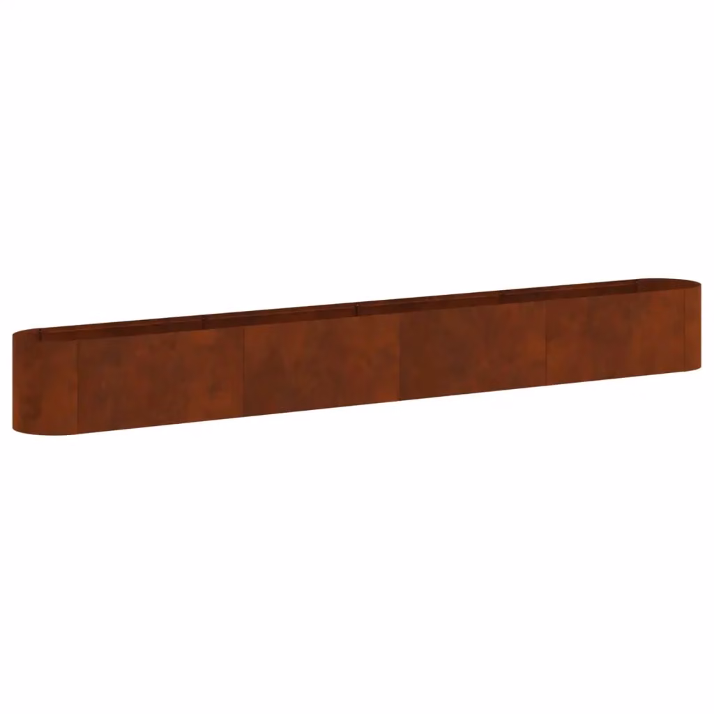 Letto rialzato da giardino vidaXL in acciaio Corten marrone L: 360 cm, P: 40 cm, H: 40 cm – 2
