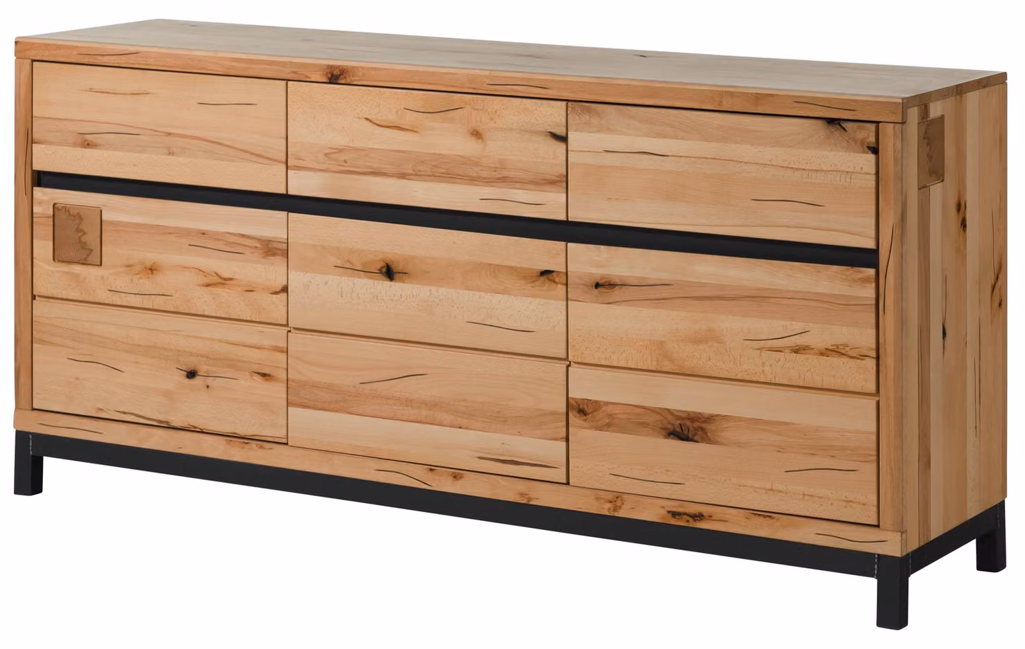 MASSIVMOEBEL24 | Credenza in legno di faggio 175x45x85 oliato naturale VILLANDERS #108