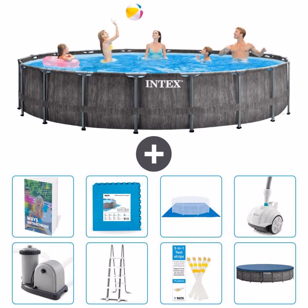 Struttura per piscina a forma di prisma - 549x122 cm - composta da 7 elementi - modello S531