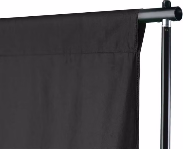Sistema Portafondale Foto con Fondale Nero CFW7511143 L: 600 cm, H: 300 cm