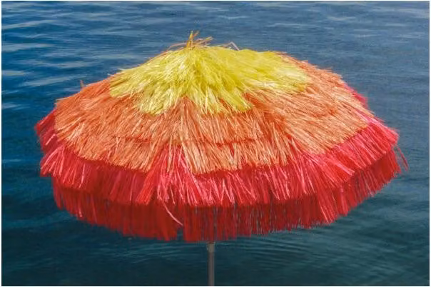 Ombrellone a palo centrale Tulum Maffei Made in Italy Arancio ø 200 cm