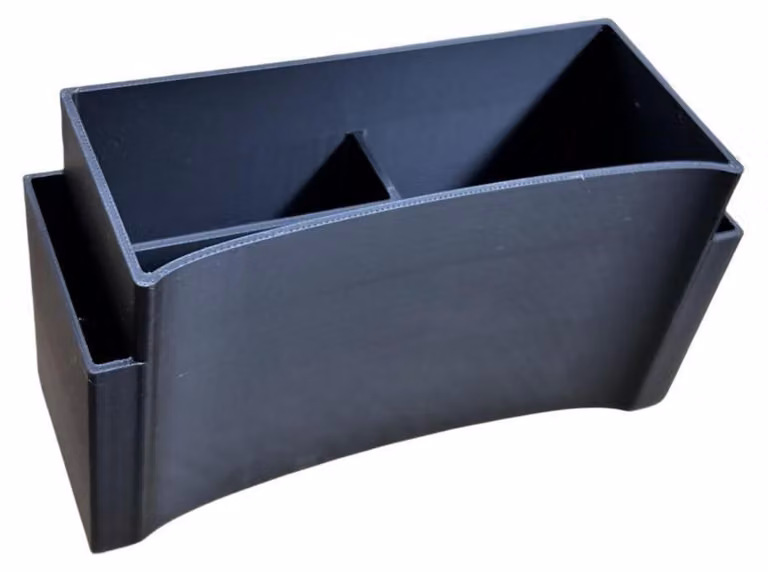 Contenitore portaoggetti per la console centrale, compatibile con Renault Clio 5 V, modelli dal 2019 al 2025, colore nero, realizzato in plastica ABS