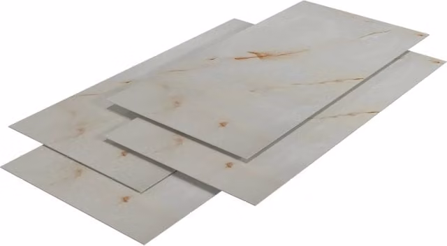 Set di 4 pannelli da parete decorativi 120 x 60 cm marmo beige chiaro 03_0010657