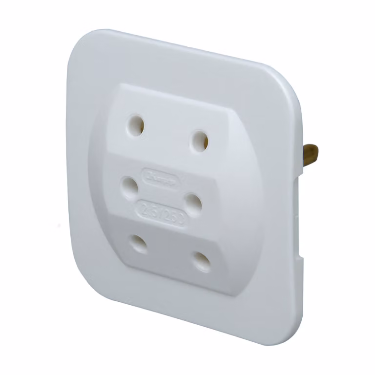 Kopp Elektrotechnik 174902005 Kopp Euro Adattatore a 3 vie, extra piatto, bianco