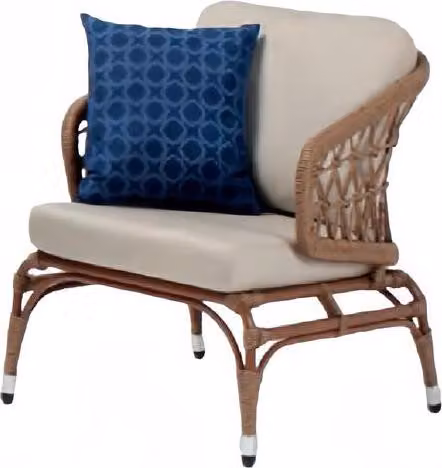 Sessel Braun Design Couch Sofa Relax Hochwertig Rattan Polster Sitzer Luxus