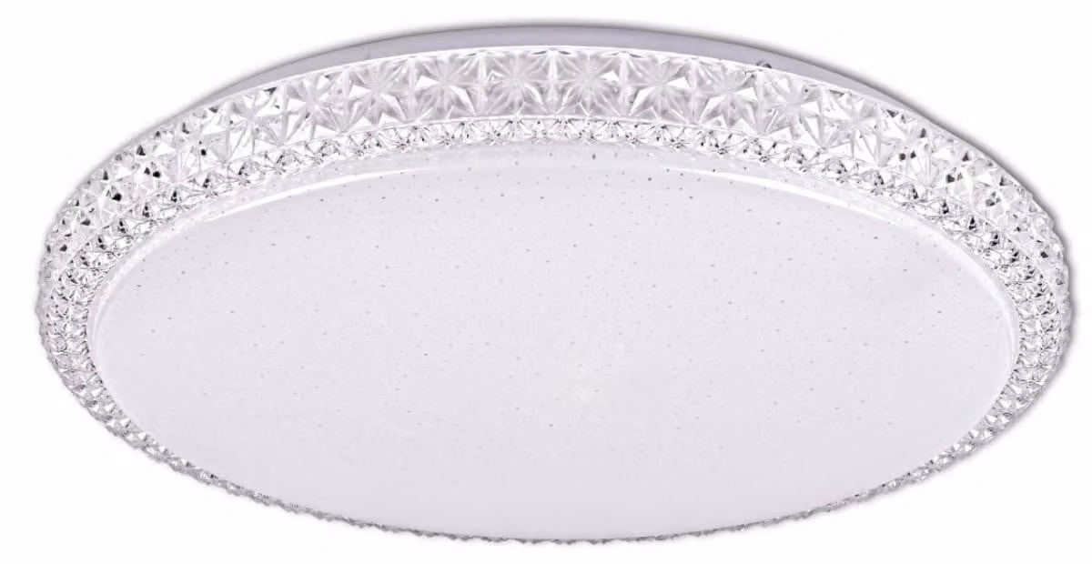Plafoniera LED rotonda con telecomando IRINA, bianca, 68 W, tonalità di bianco 7500 lm, materiale plastico, dimensioni: 7x50x50 cm, IP20, Polux