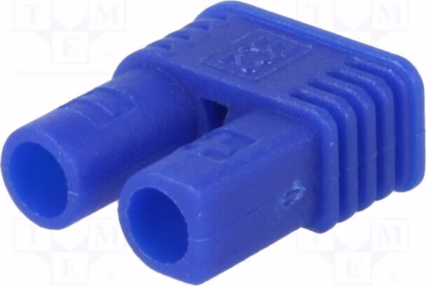 1 connettore saldato, tipo EC2-F, per alimentazione CC, con 2 pin femmina, compatibile con connettori EC2