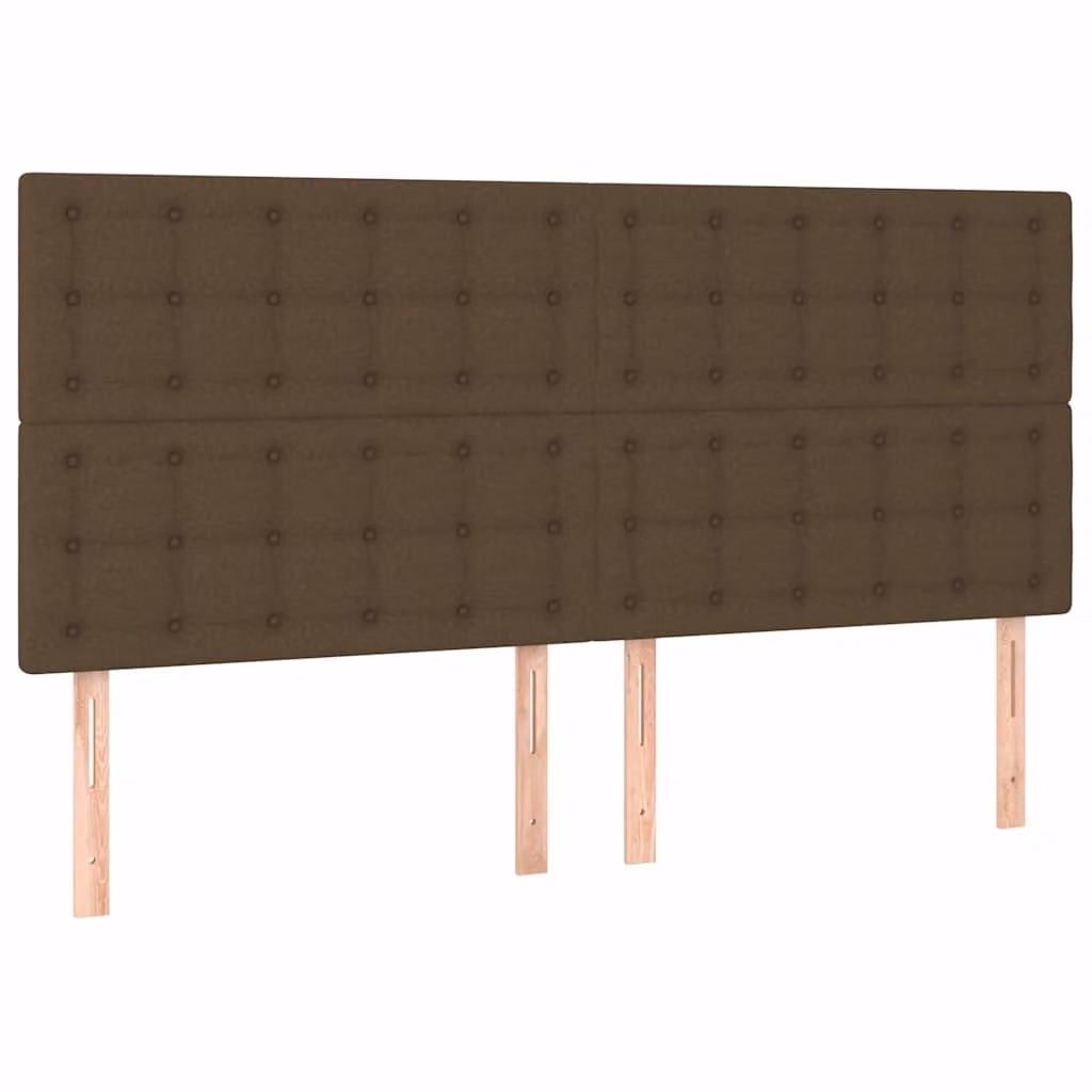 Testiera per letto vidaXL in tessuto e legno marrone L: 160 cm, P: 5 cm, H: 118 cm