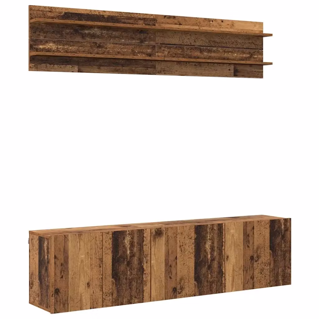 Set di 6 mobili TV moderni vidaXL in legno color marrone per soggiorno – 2