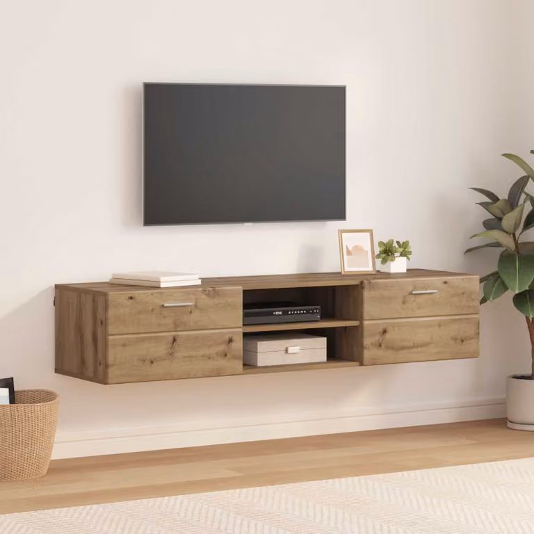 Armadio a parete moderno vidaXL in legno Rovere, L 150 x P 39 x H 30 cm