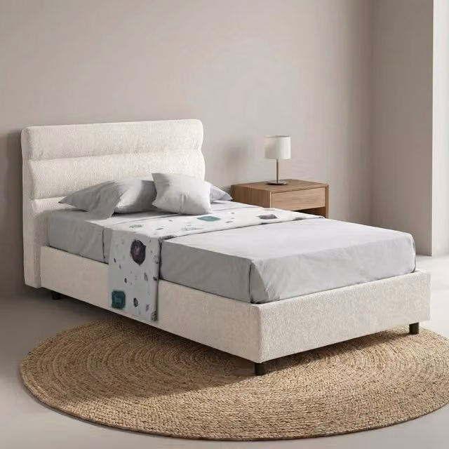 Brez Letto Singolo Sfoderabile Beige L 80 cm x P 190 cm – 1