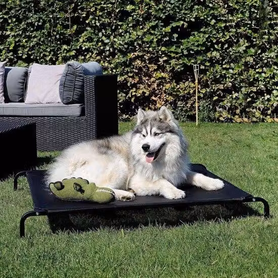 Famanu, cuccia per cani da esterno, taglia XL - Design robusto con buona ventilazione - Colore: nero