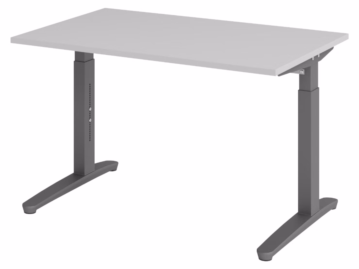 Scrivania bümö serie XB - Dimensioni: 120 x 80 cm, struttura: grafite, decorazione: grigio