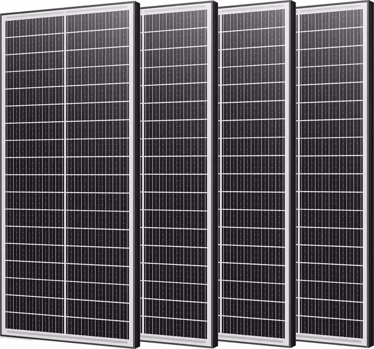 Pannello solare, alta efficienza monocristallino, compatibilità indipendente dalla rete, 400 W (100 W x 4)