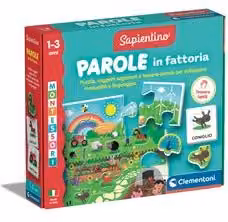 Gioco prescolare Parole in Fattoria Clementoni Sapientino Baby Montessori multicolore