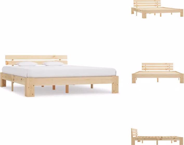 vidaXL Letto in legno massiccio di pino 180x200 cm - Letti e strutture letto