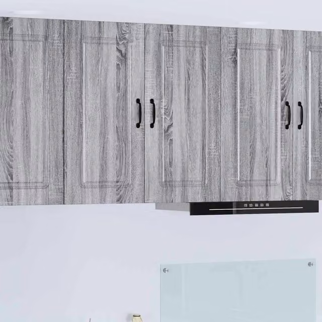 Armadio da cucina a parete vidaXL moderno in legno grigio L: 80 cm, P: 31 cm, H: 80 cm