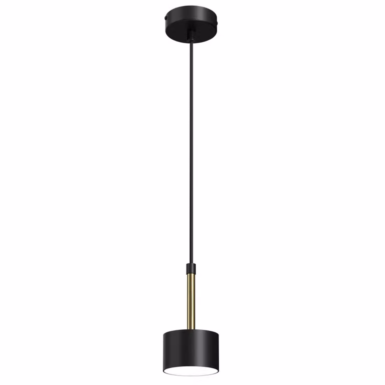 Lampadario ARENA nero-ottone 1xGX53x40W in metallo, dimensioni: 90x8x8 cm, IP20, Milagro