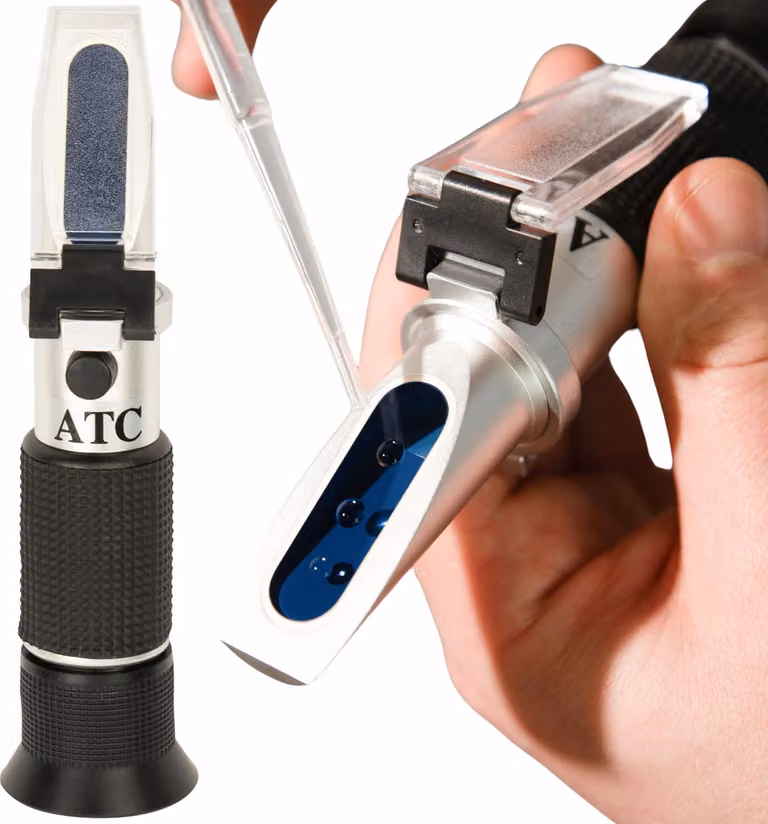 Refrattometro Sillar per liquido di raffreddamento e elettrolita della batteria – Controllo dell'antigelo e del liquido lavavetri
